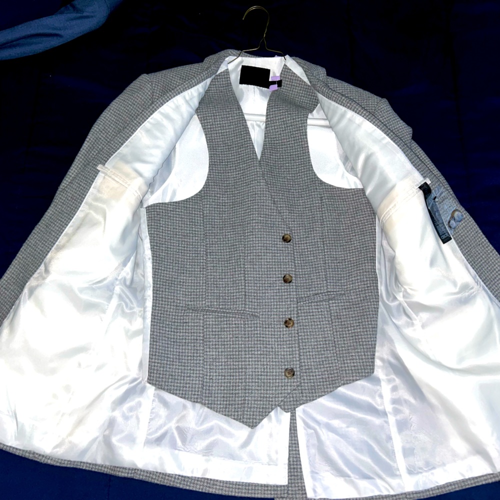 Silver/Grey Suit Jacket and Vest.